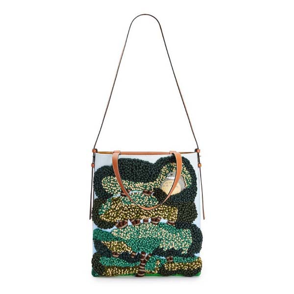 ロエベ トトロ バーティカル トート テキスタイル カーフ コピー A620A94X01